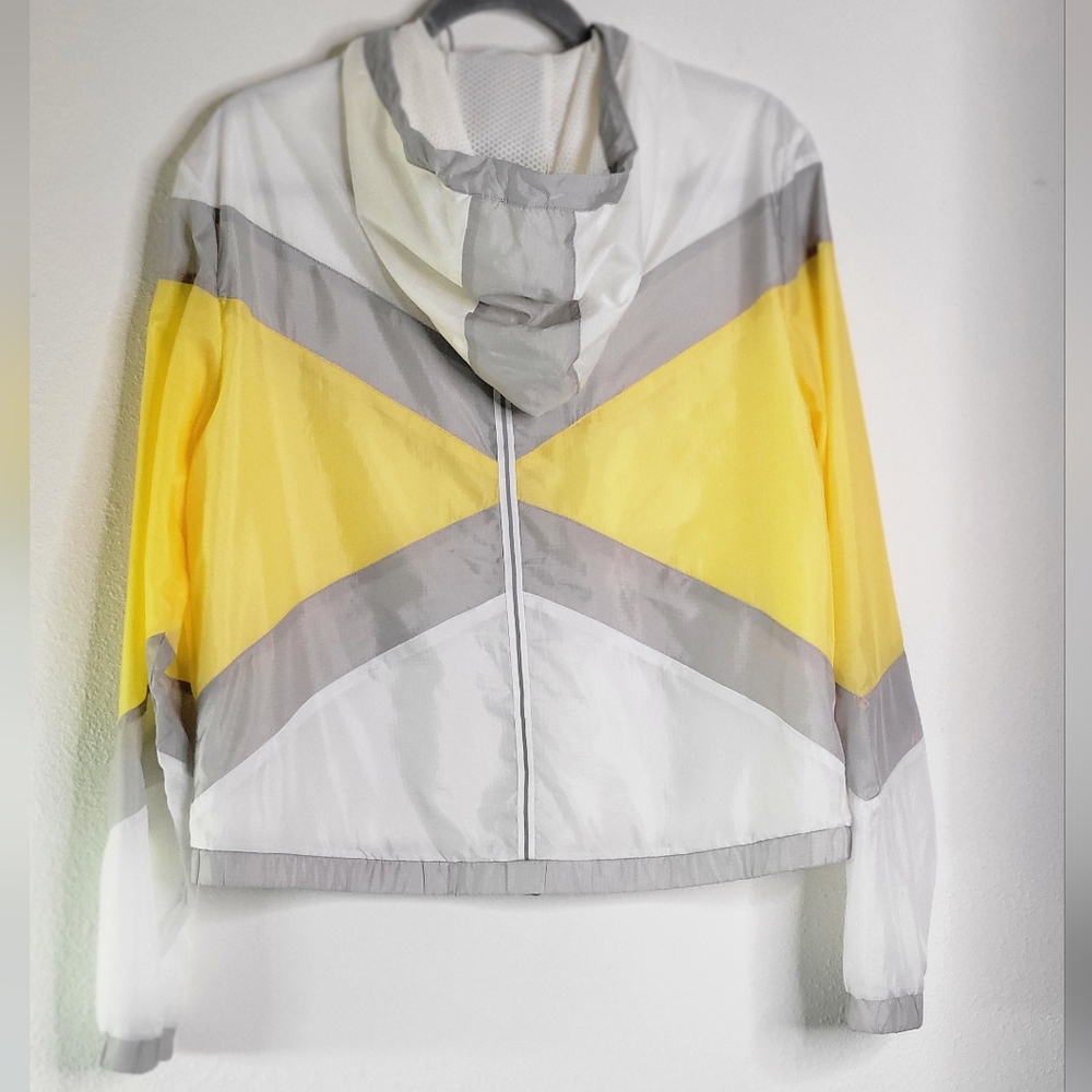 Blanc Noir - Tulum Windbreaker - Yellow and Gray Jacket - Size L - Picture 8 of 16